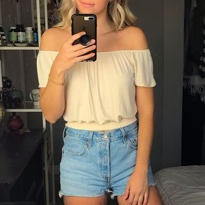 Off the shoulder crop top